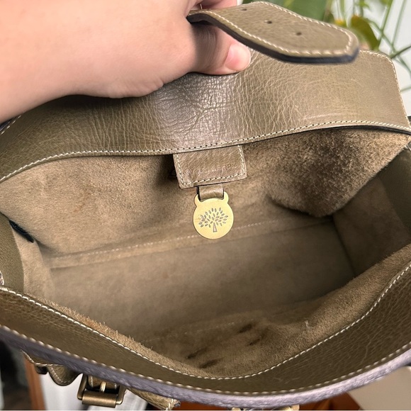 Y2K Rare Mulberry olive green Leather Shoulder Bag - Picture 7 of 10